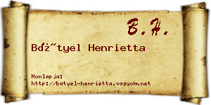 Bátyel Henrietta névjegykártya